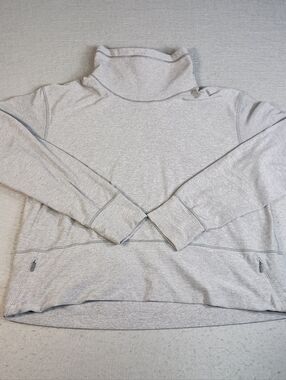Lululemon Sweater Women's 12 Gray Ready to Rulu Pullover Funnel Neck Long Sleeve